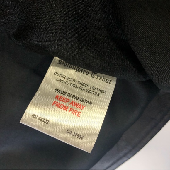 NEW Bolongaro Trevor Black Leather Motorcycle Jacket - Picture 10 of 12